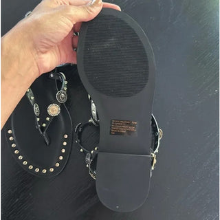 Recent Black Studded Sandals