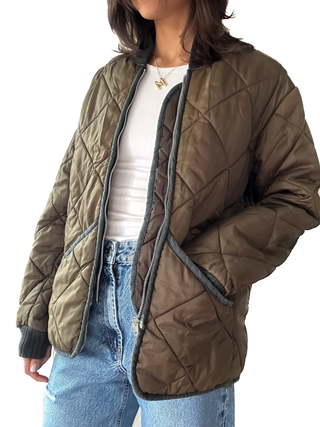 Vintage Army Quilted Jacket | M/L