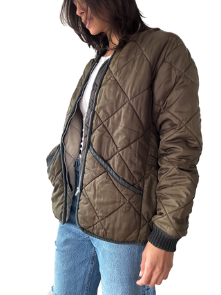 Vintage Army Quilted Jacket | M/L